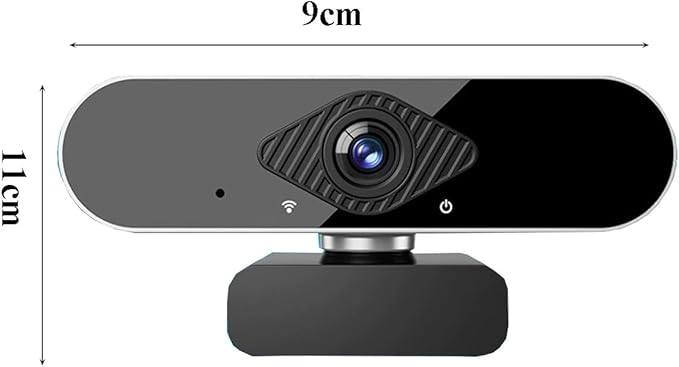 GIZNXBA Webcam for PC 125°Wide-Angle Lens Autofocus Noise-Canceling Microphone USB Computer Camera Plug & Play for Streaming Video Calls Gaming Works(2K)