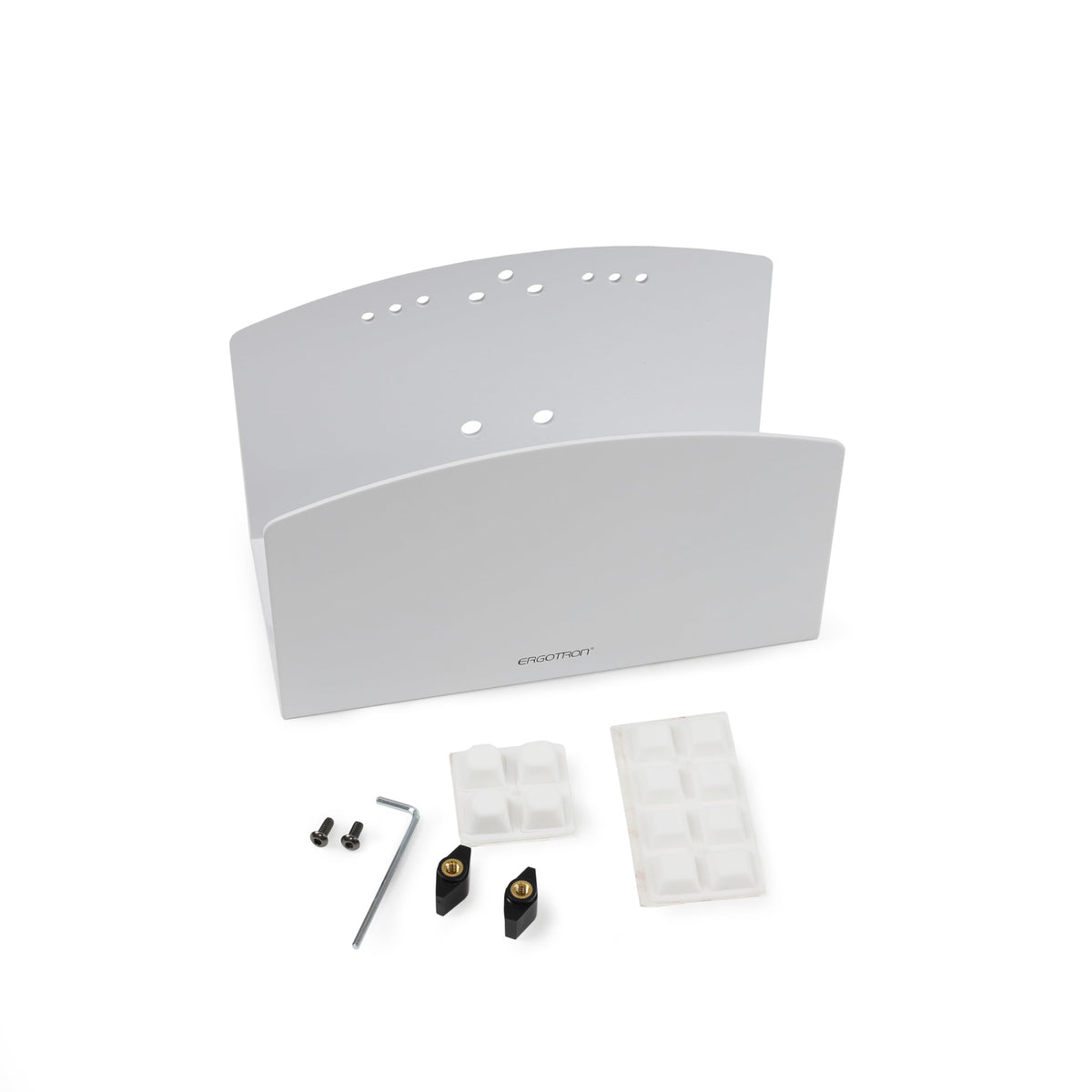 Ergotron - Vertical Small CPU Holder - Add-on for VESA Monitor Arms, Neo-Flex Rolling Carts or Wall Tracks - Small, White