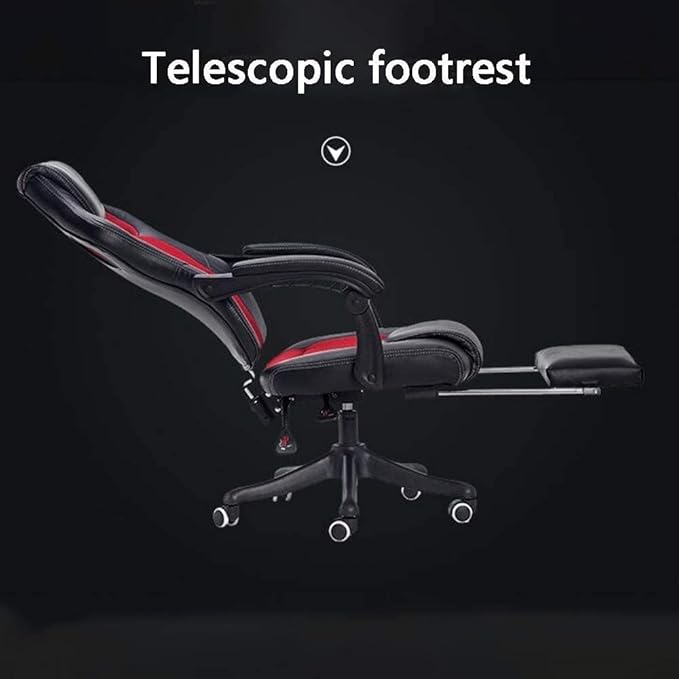 Office Chair E-Sports Chair Computer Chair Lift Internet Cafe Game Chair Ergonomic Backrest Swivel Chair Sports Chair Chair (Color : Black White) Needed