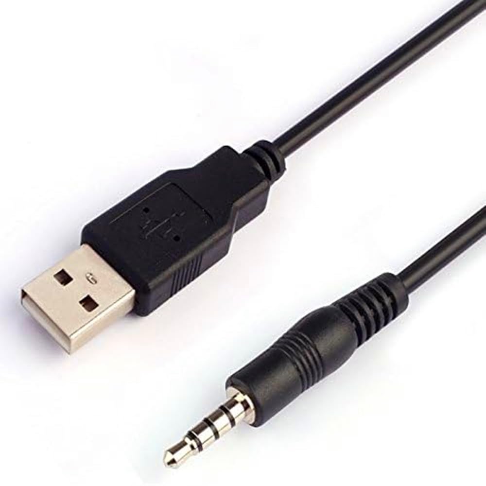 HUCAYD 3.5 mm 2.0 MP3 20cm Male AUX Audio Jack to USB Male Charge Cable Adapter Cord Player and Any Other Devices