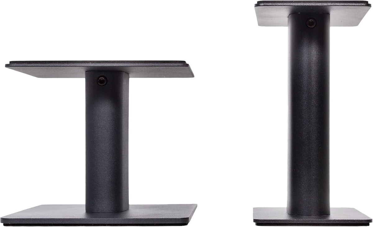 Kanto SP6HD Desktop Speaker Stands for Medium/Large Bookshelf Speakers & Mid-Size/Full-Size 4”-7” Studio Monitors | 6" Tall | Black | Pair