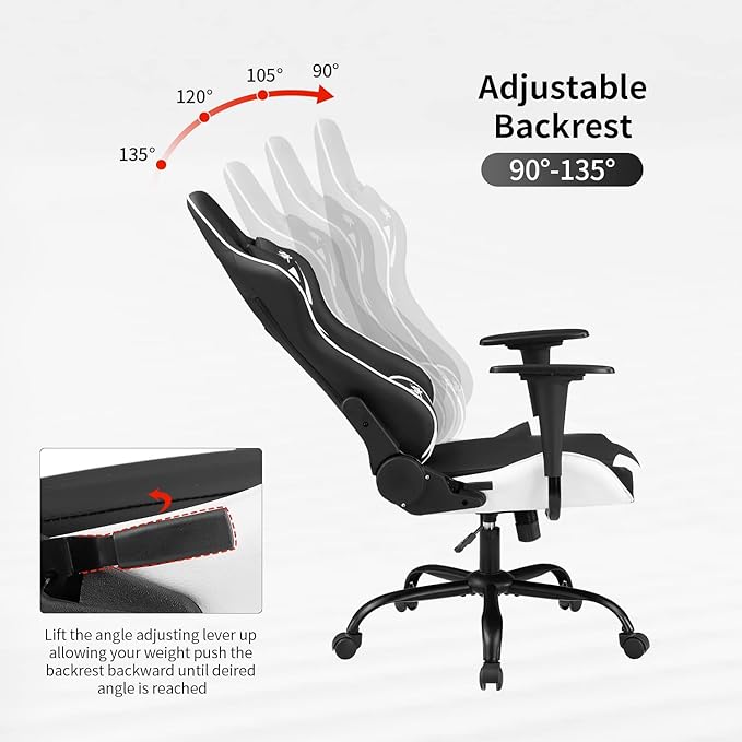 Silla Gamer Chair - Adults & Kids PC Gaming Recliner with Headrest & Lumbar Support