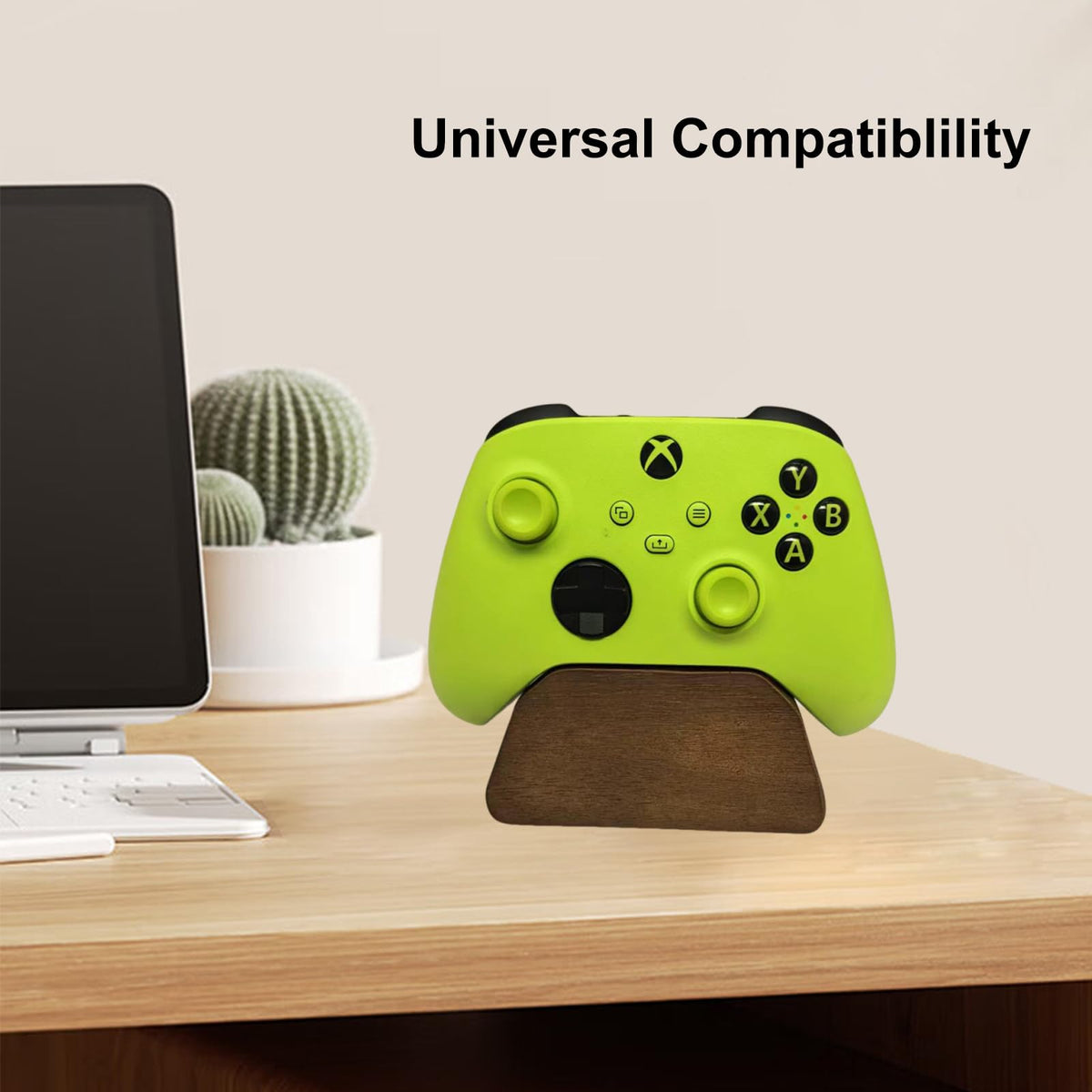 Solid wood gamepad stand, game equipment, controller stand, suitable for Xbox, PS4, PS5, is a good helper for organizing gamepads on the desk,