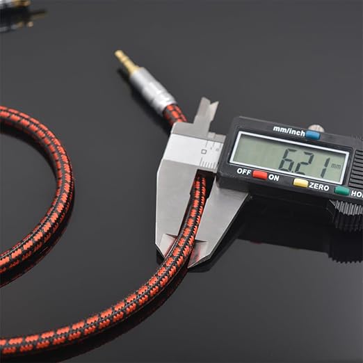 Primeda Audiophile High Purity Copper Aux Audio Cable 3.5mm Male to 3.5mm Male Audio Auxiliary Cord Gold-Plated Stereo HiFi Adapter Cable (Straight to Straight, 6.5ft/2m)
