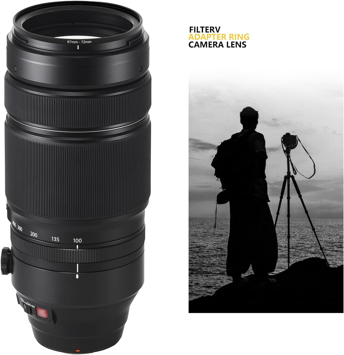 GZNLY 55mm 46mm (55mm-46mm) to Step Up Ring Filter Adapter Black Metal Step up Adapter Rings Compatible with All Brand