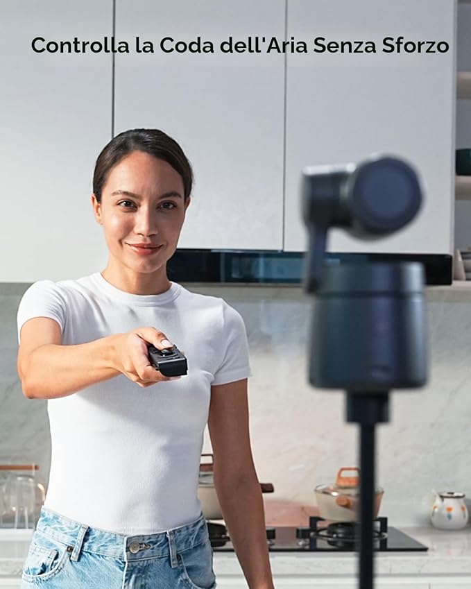 OBSBOT Tail Air & Remote Controller Combo AI Tracking PTZ Camera with Intelligent APP Gesture Control HDMI/USB-C/Wireless Webcam Video Camera Live Streaming for Church Worship Sports etc.