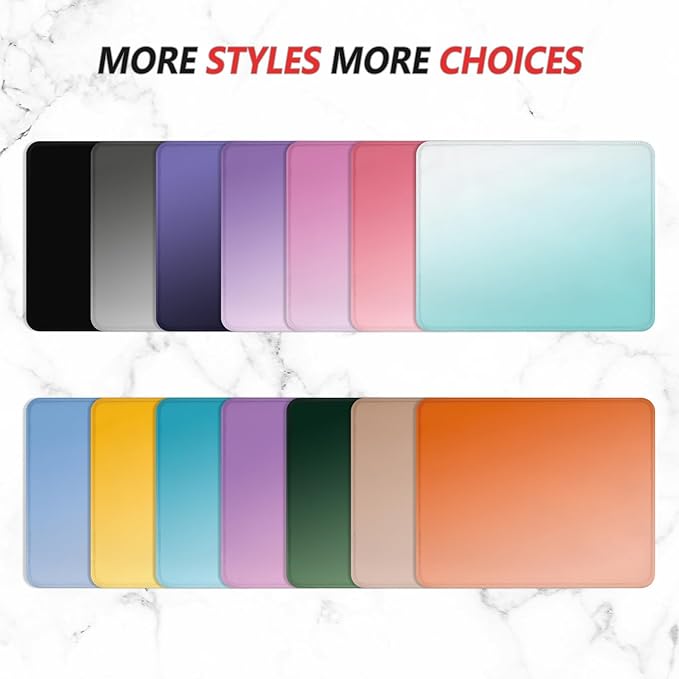 ITNRSIIET Mouse Pad Non-Slip Rubber Base Smooth Surface Stitched Edges Waterproof Durable Compatible with All Mice for Office & Gaming, Desk Accessory, 10.2x8.3x0.12 inch, Blush Gradient