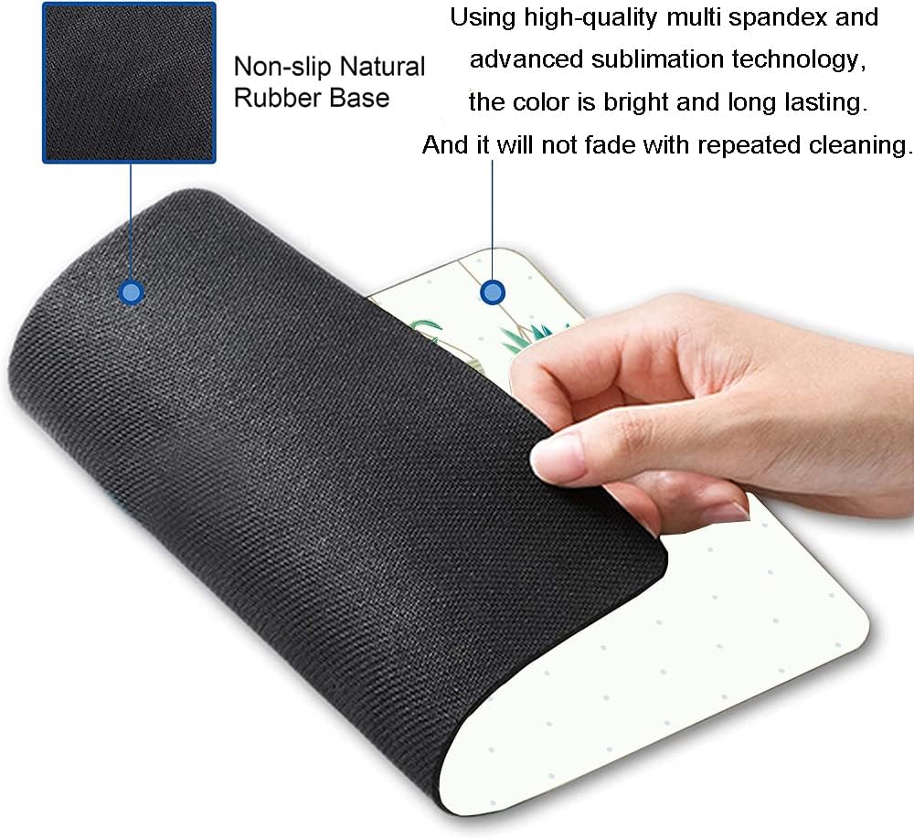 Mouse Pad, Plants Mouse Pad, Square Mouse Mat Waterproof Mousepad Non-Slip Rubber Base Mouse Pads for Office Laptop