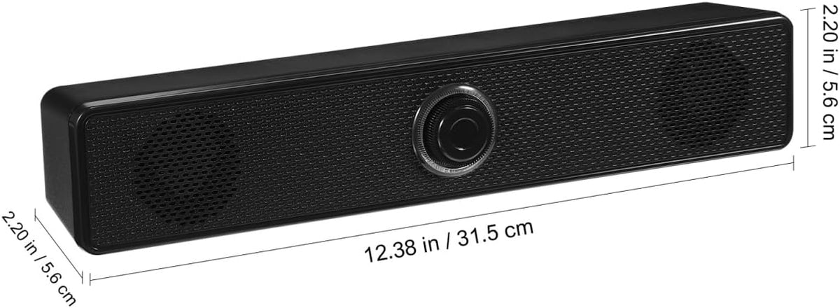 HOMSFOU 2.0 Setup Sound Bar Home Soundbar System Stereo Desktop Speaker for Tv Pc Mobile Devices Compact Sound Bar