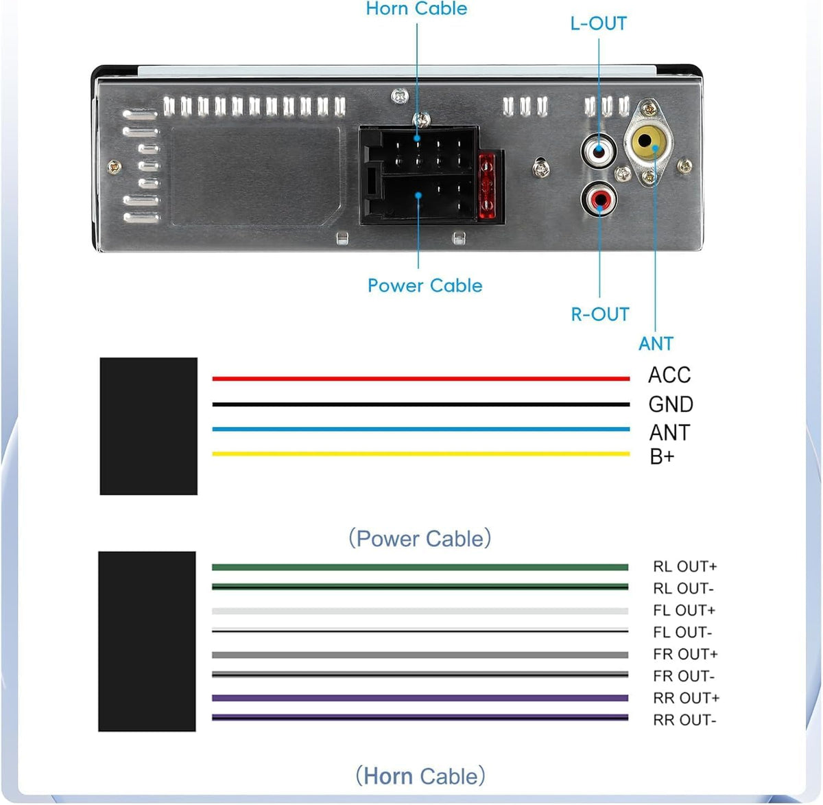 CAMECHO MP3/U Car Radio Bluetooth Single DIN Car Stereo Audio, Car Audio with Bluetooth Handsfree/FM/ Disk/AUX/USB