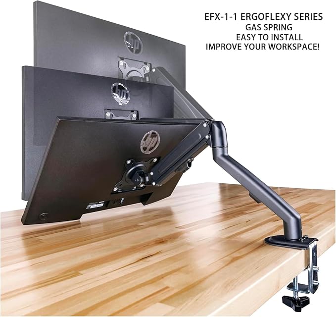 acer Nitro 24 Monitor FreeSync 100?Hz FHD 1500R Curve ZeroFrame Design with 1ms Response Time VESA Mount (100mm) VGA HDMI & Dockztorm USB Port Expander Black (2026) & Ergoflexy Single Mo