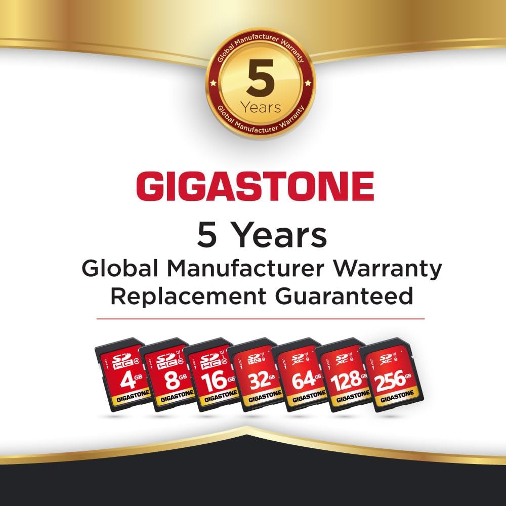 Gigastone 32GB 2-Pack U1 10 2 SD Card UHS-I Class SDHC Memory Card High-Speed Full HD Video Compatible with Canon
