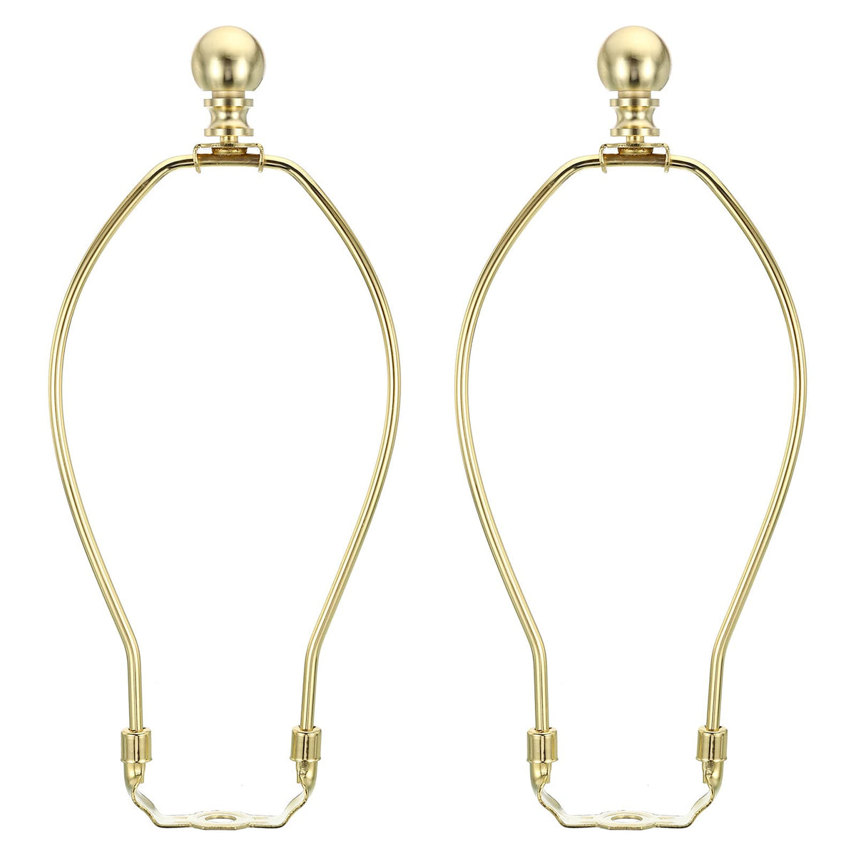 PATIKIL 9 Inch Lamp Harp Kit with Finial, 2 Set Detachable Shade Bracket Holder, DIY Lighting Accessories for Table Floor Lamps,