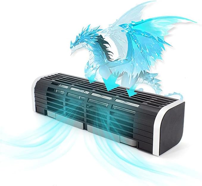 Tofficu USB Laptop Cooler with Adjustable Fan and Stand Portable Cooling Radiator for Laptops Tablets and Phones Silent Design Easy to Install Black