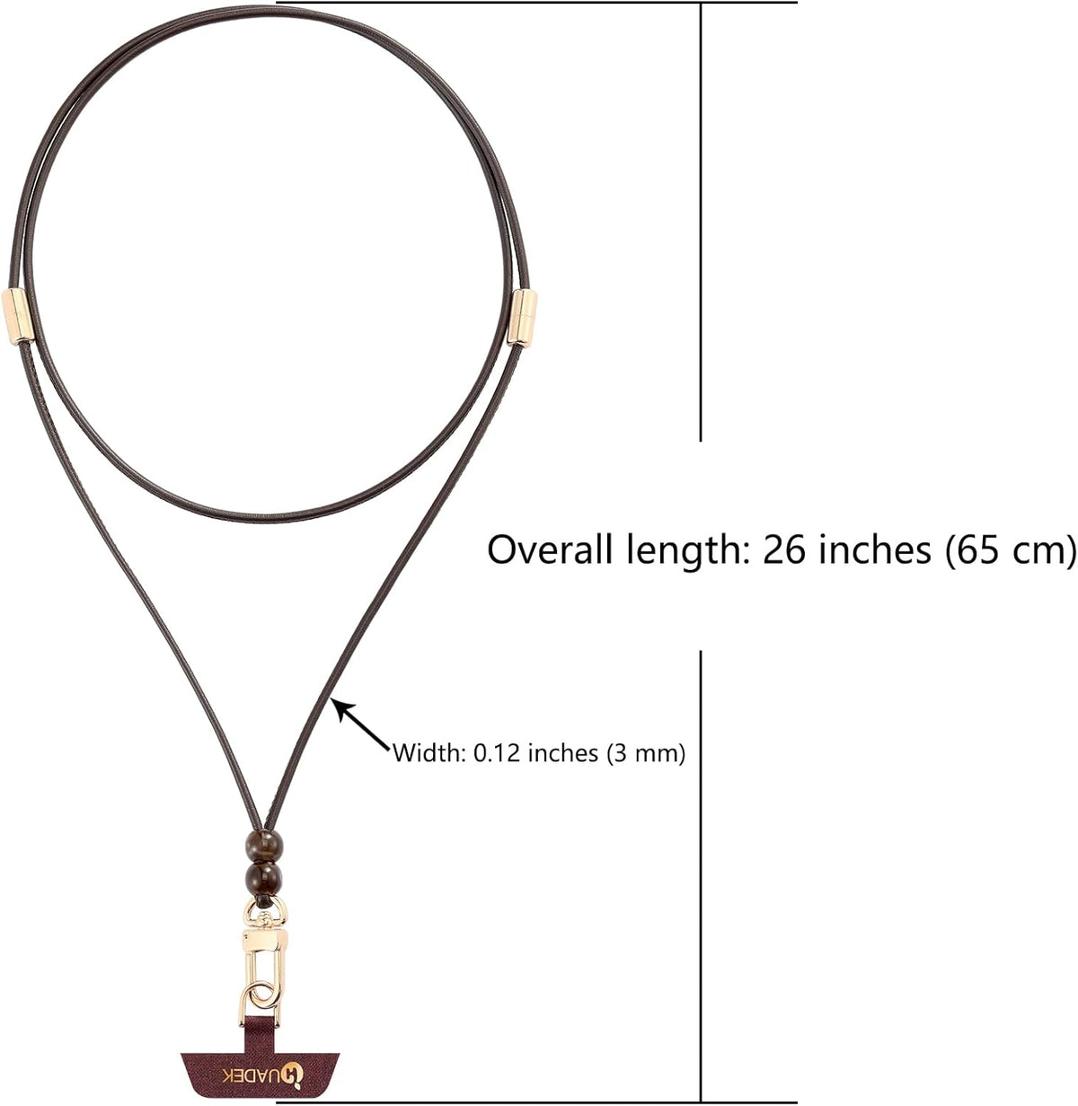 Leather cell phone lanyard Detachable Phone Chain Strap 2-in-1 Phone Chain Wristlet
