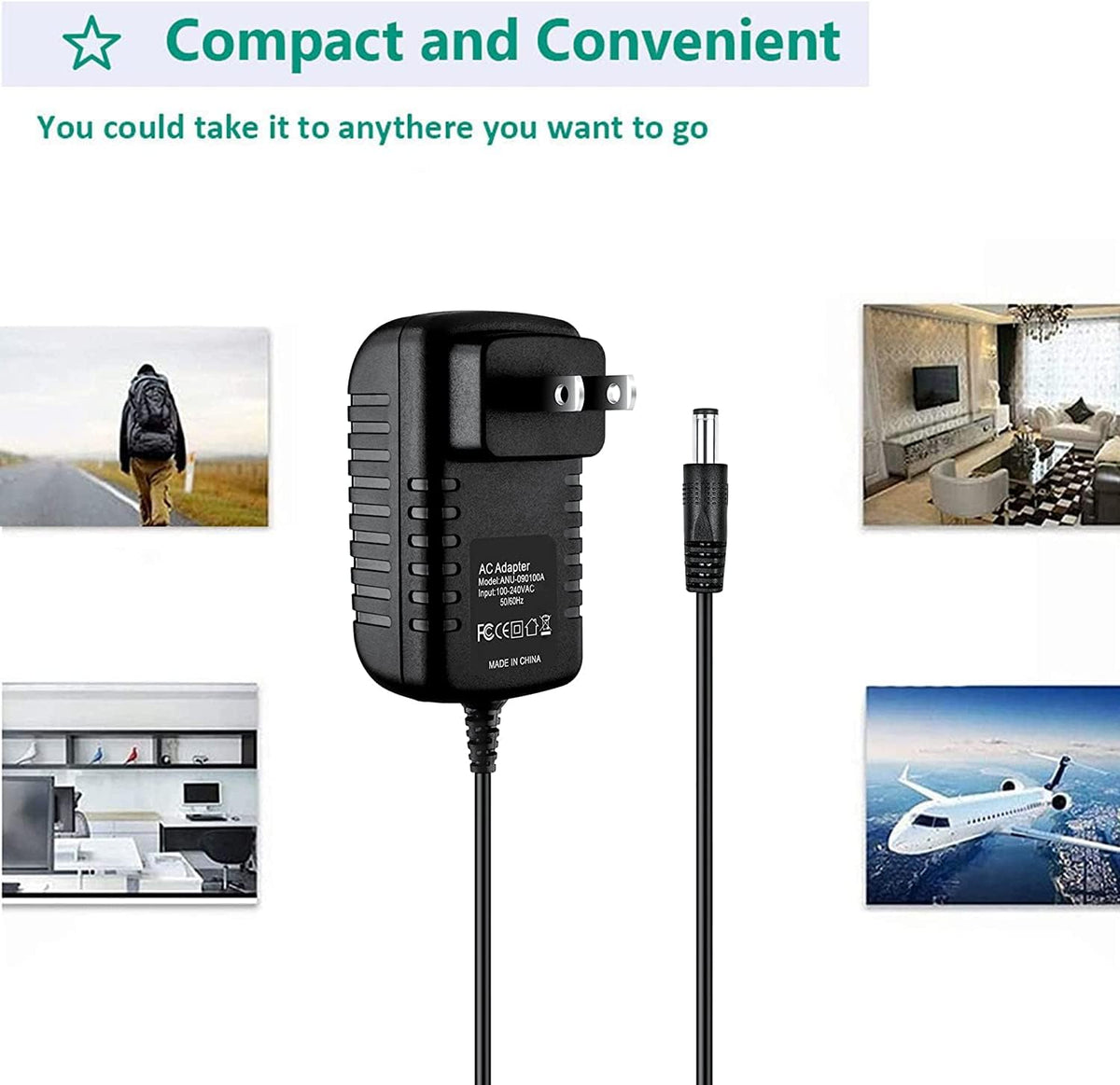 GUY-TECH BC350A BC855XLT BC140 BCT8 AC DC Adapter Compatible with Uniden Bearcat Emergency Weather Scanner Scanning