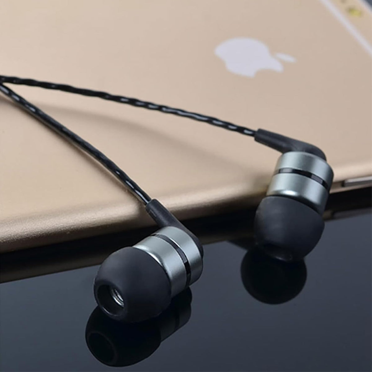 SoundMAGIC E80C Wired Earbuds with Microphone HiFi Stereo Earphones Noise Isolating in Ear Headphones Comfortable Fit Super Bass for Audiophile Gunmetal
