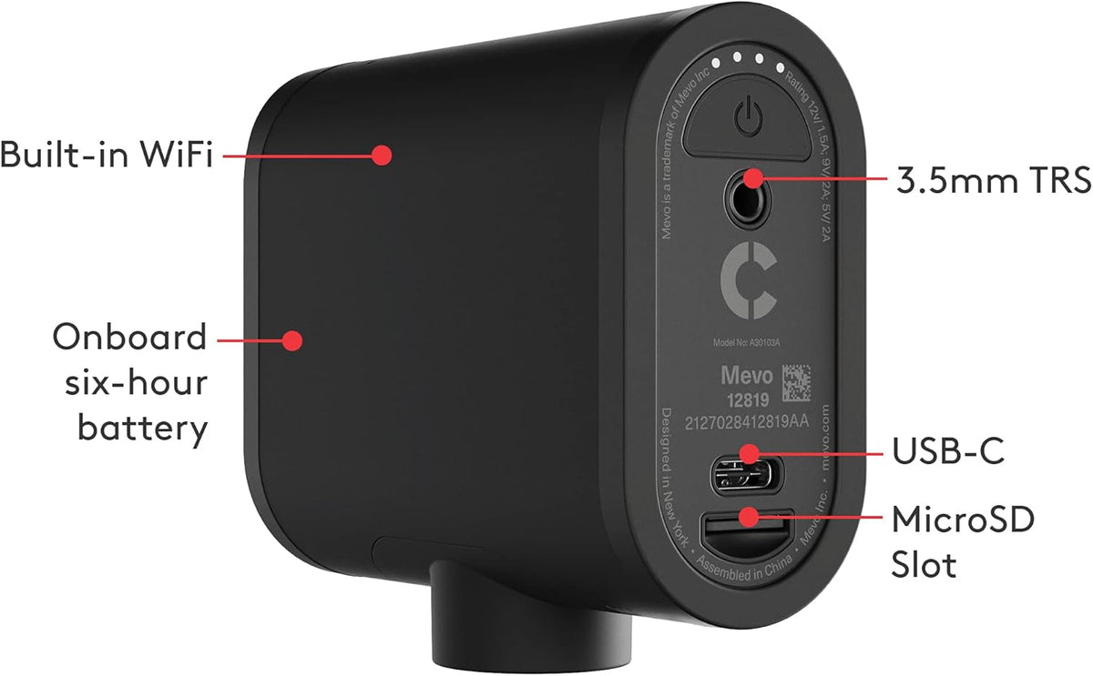 Logitech for Creators Mevo Start, Wireless Live Streaming Camera, 1080p HD Video Quality, Intelligent App Control, Stream via LTE or Wi-Fi - Black