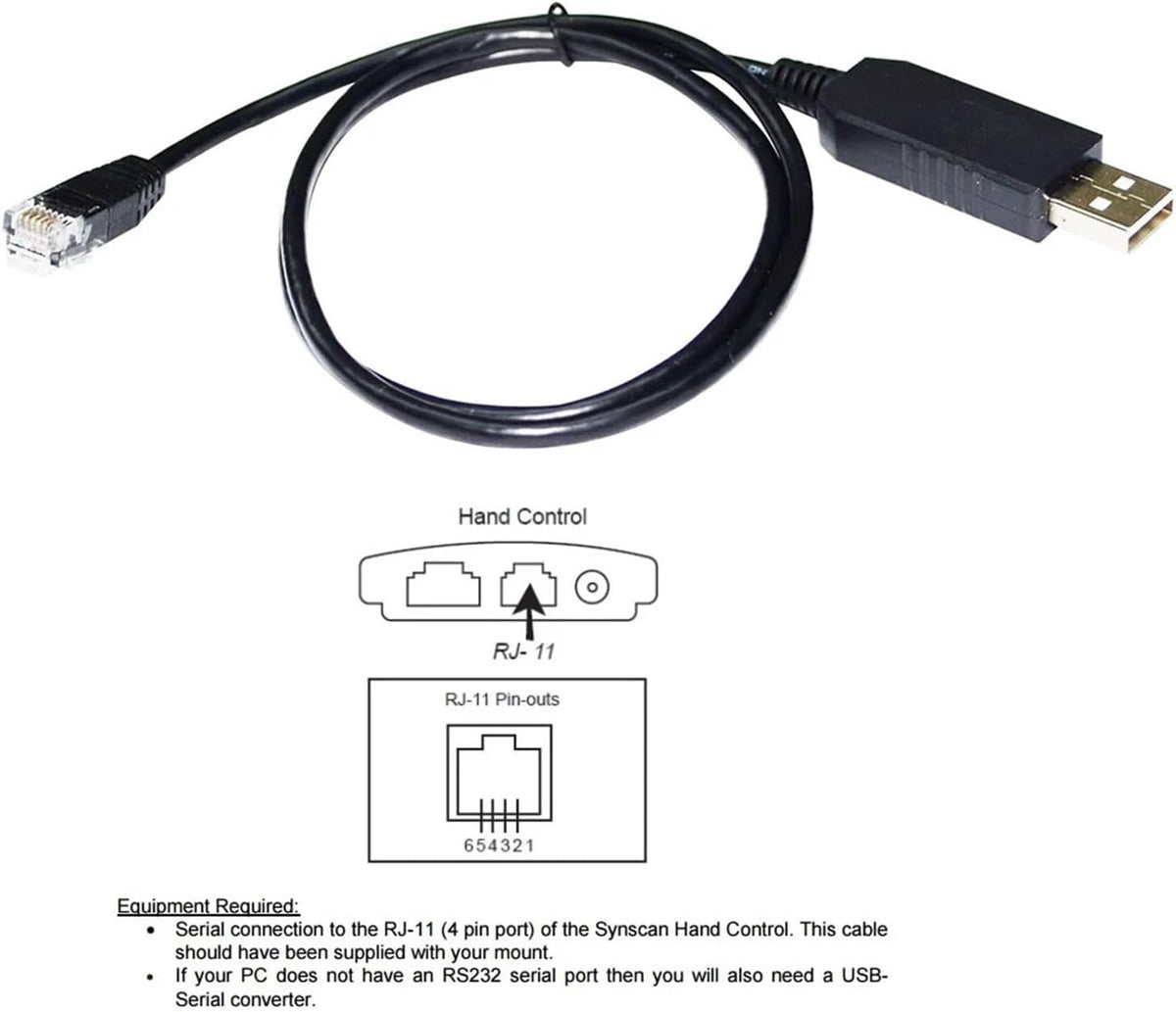 HGTTREA RS232 RJ11 RJ12 6P4C Communication 5I 8I 9I 11I, Cable(1.8m) USB to Adapter Controller Cable Fit Compatible PC