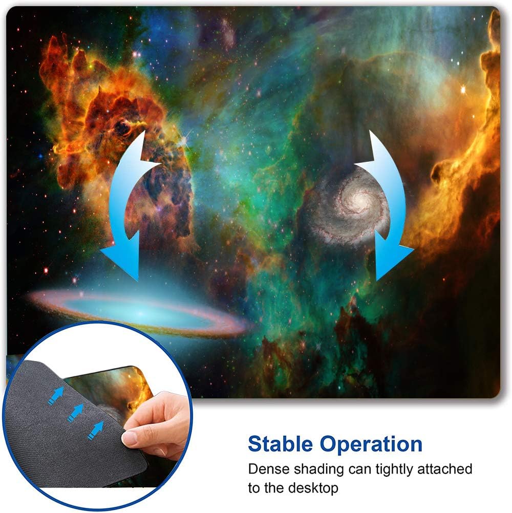 Mouse Pad, Galaxy Mouse Pad, Square Waterproof Mouse Pad Non-Slip Rubber Base MousePads for Office Laptop, 9.5"x7.9"x0.12" Inch(Deep Space)