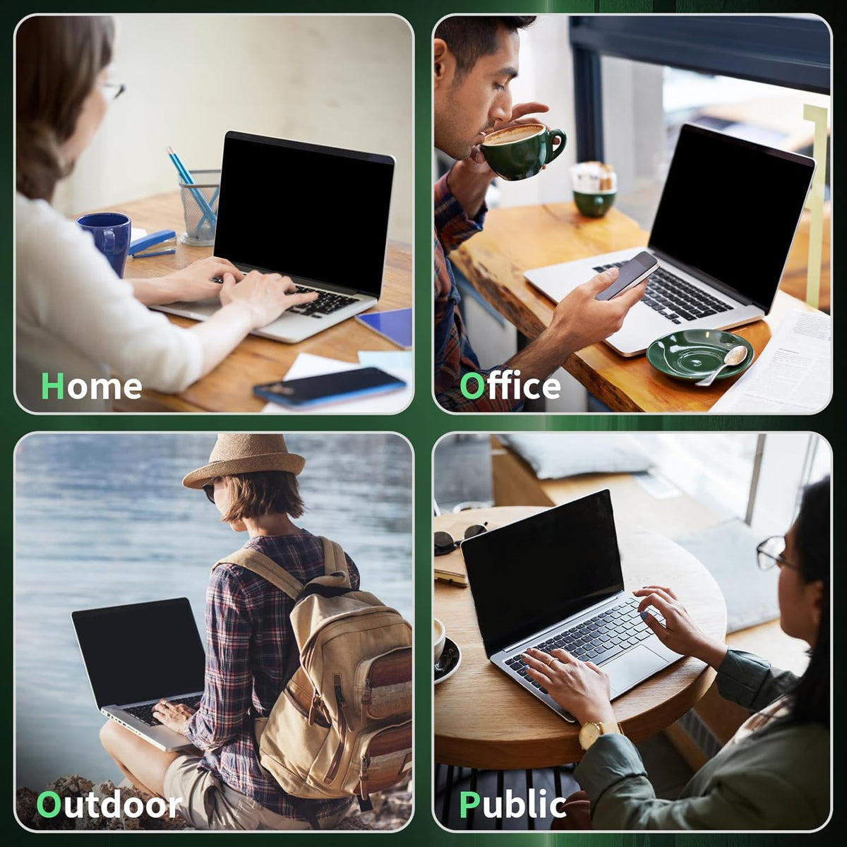 Laptop Privacy Screen 16 Inch, Laptop Screen Privacy Shield 16:10 Aspect Ratio Anti-Glare Blue Light Computer Monitor Protector,Removable 16in Filter for Lenovo HP Dell Acer Asus Thinkpad Envy Xps