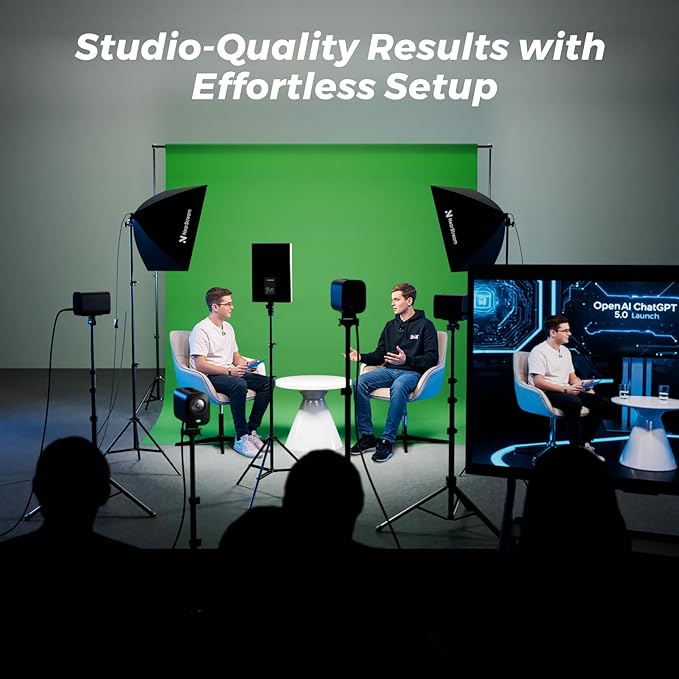 NearStream VM33 Streaming Camera & VK40 Photography Lighting Kit Bundle for Livestreaming Video Content Creation & Virtual Meetings