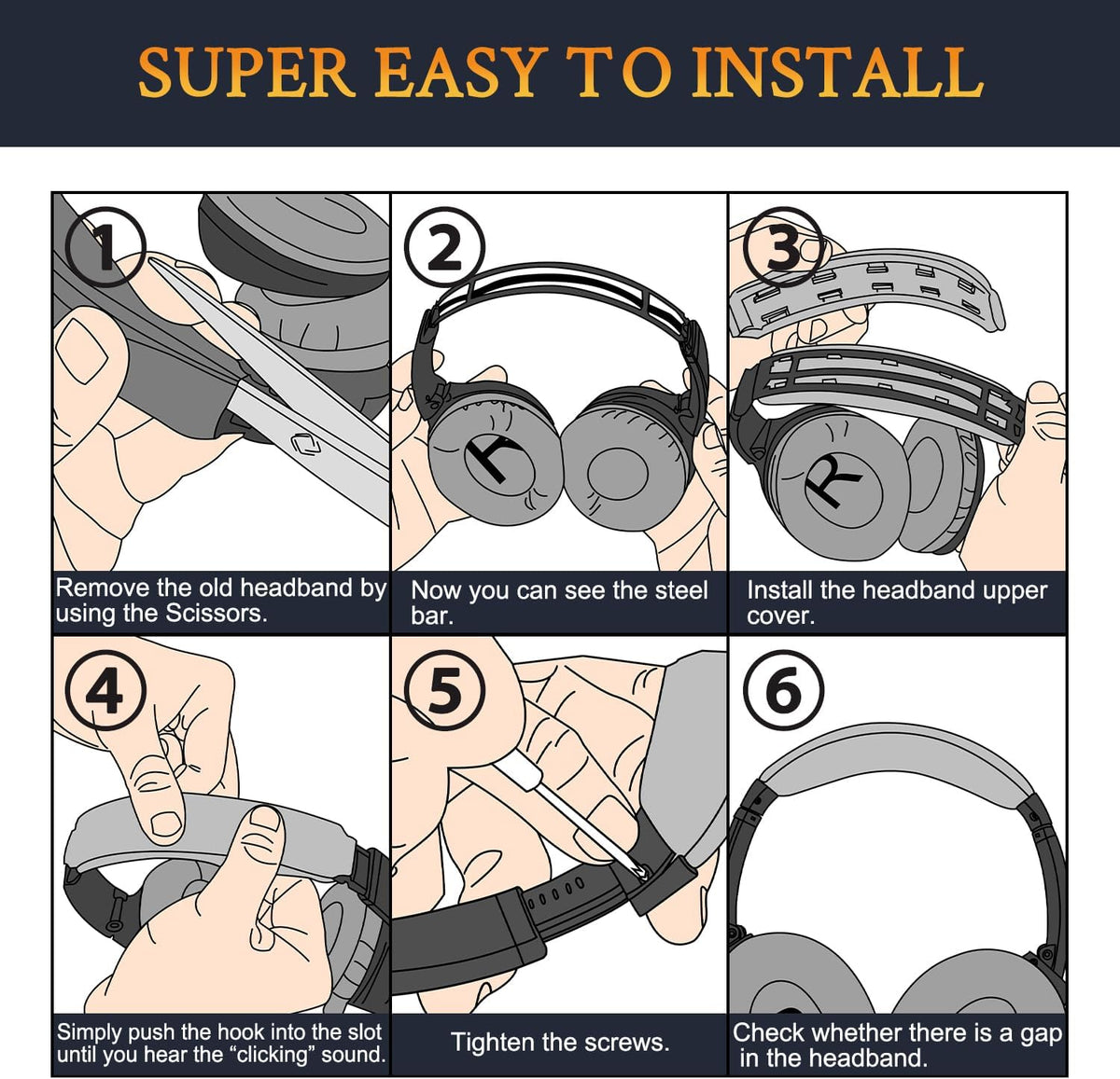 SOULWIT Ear Pads Cushions + Headband + Silicone Earpads Cover Protector, Replacement Kit for Bose QuietComfort 35 QC35, QC35 ii Over-Ear Headphones - White