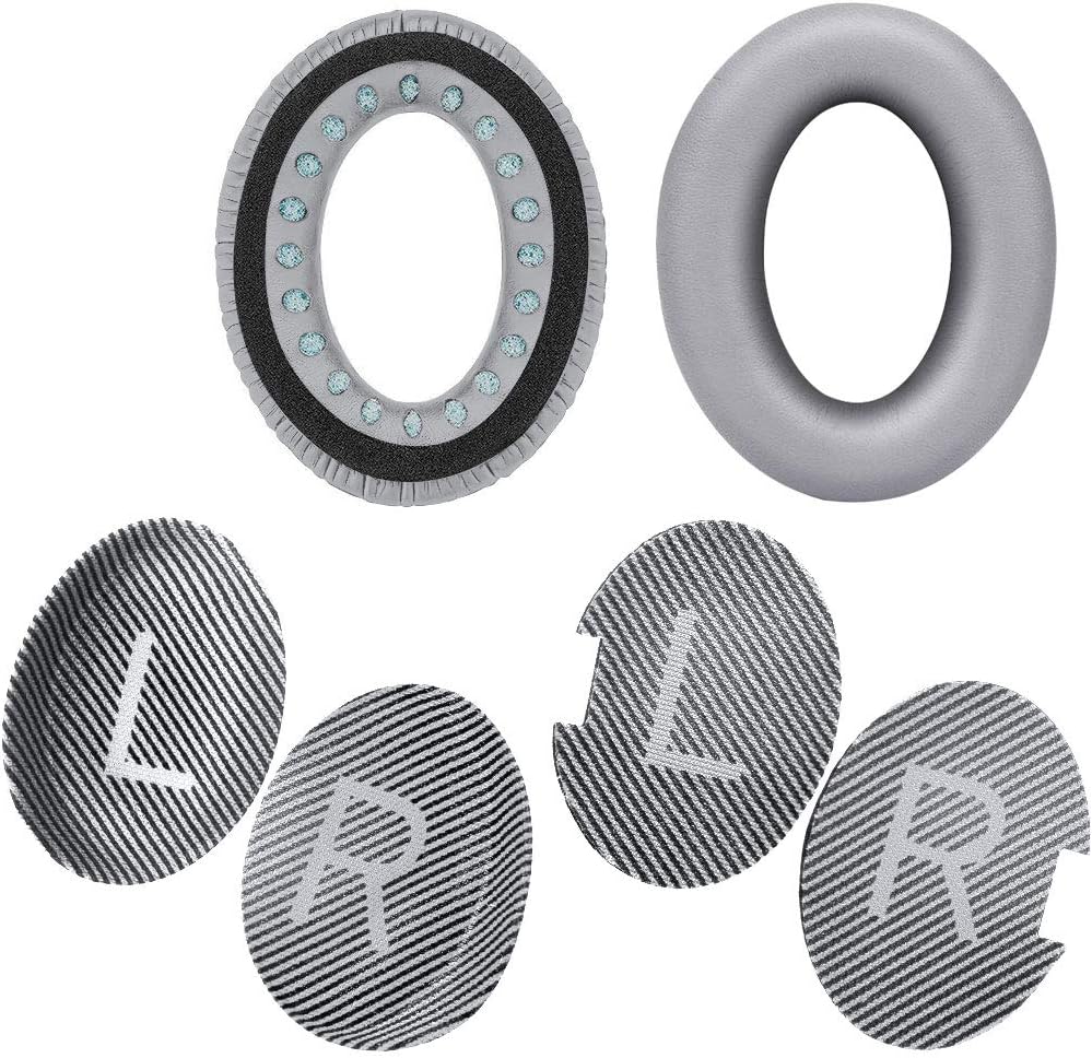 QC35 Headphones Replacement Ear Pads - QC35,QC35ii Replacement Earpads Cushion - Compatible with Bose Quiet Comfort35,QC45,QC25,QC35ii,QC15,AE2,AE2i-Comfortable & Durable (Silver)