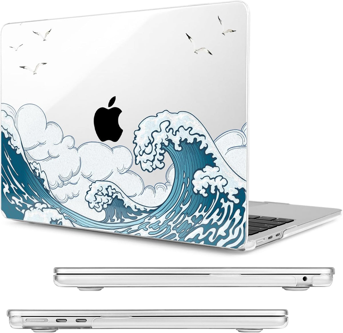 Compatible with MacBook Air 15 inch Case, M4 A3241/M3 A3114/M2 A2941 (Released 2025 to 2023), Hard Shell, Keyboard Cover, Screen Protector, Webcam Cover & Type-C Adapter, 018