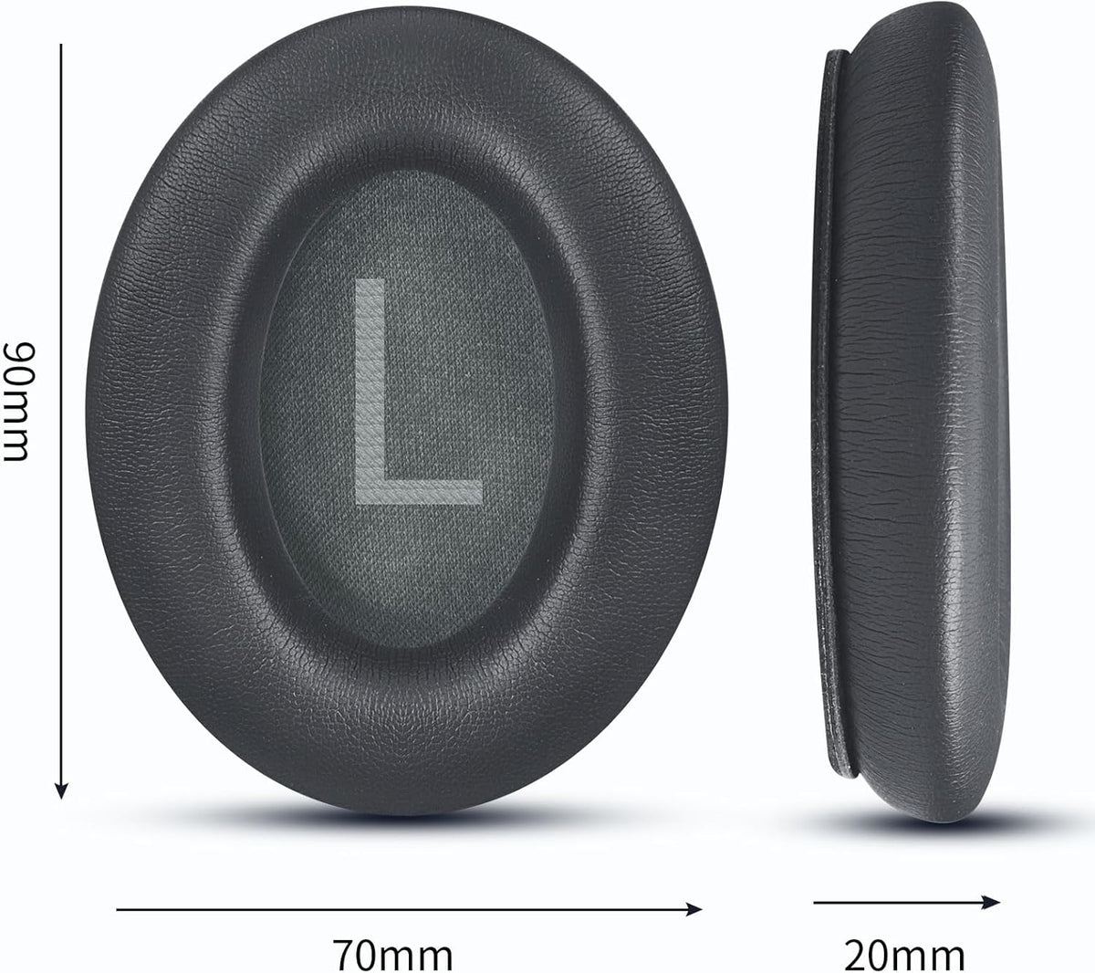 Headphones Replacement Ear Pads, Protein Leather earpad Cushions for Bose QuietComfort 45(QC45) Headphones, Softer Memory Foam - Gray