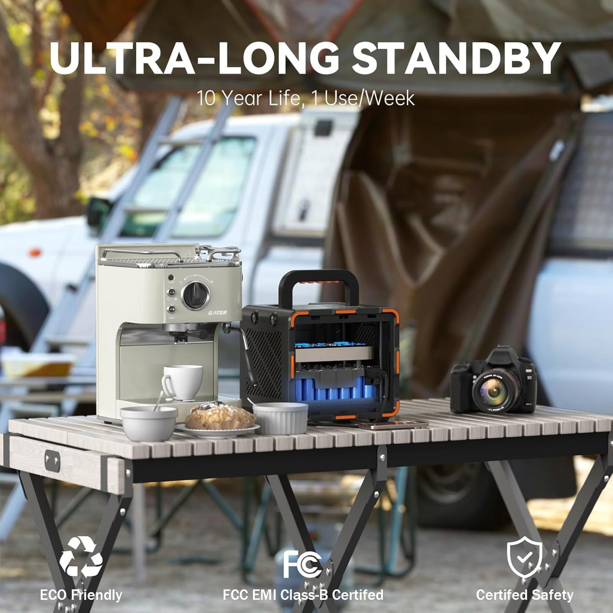 300W Solar Generator, 259Wh Portable Power Station EM300, 70,000mAh LiFePO4 Battery with 65W USB-C PD&Pure Sine Wave AC, Solar Charging for Camping,Home Backup,Emergency Power(SOS Light & LCD Display)
