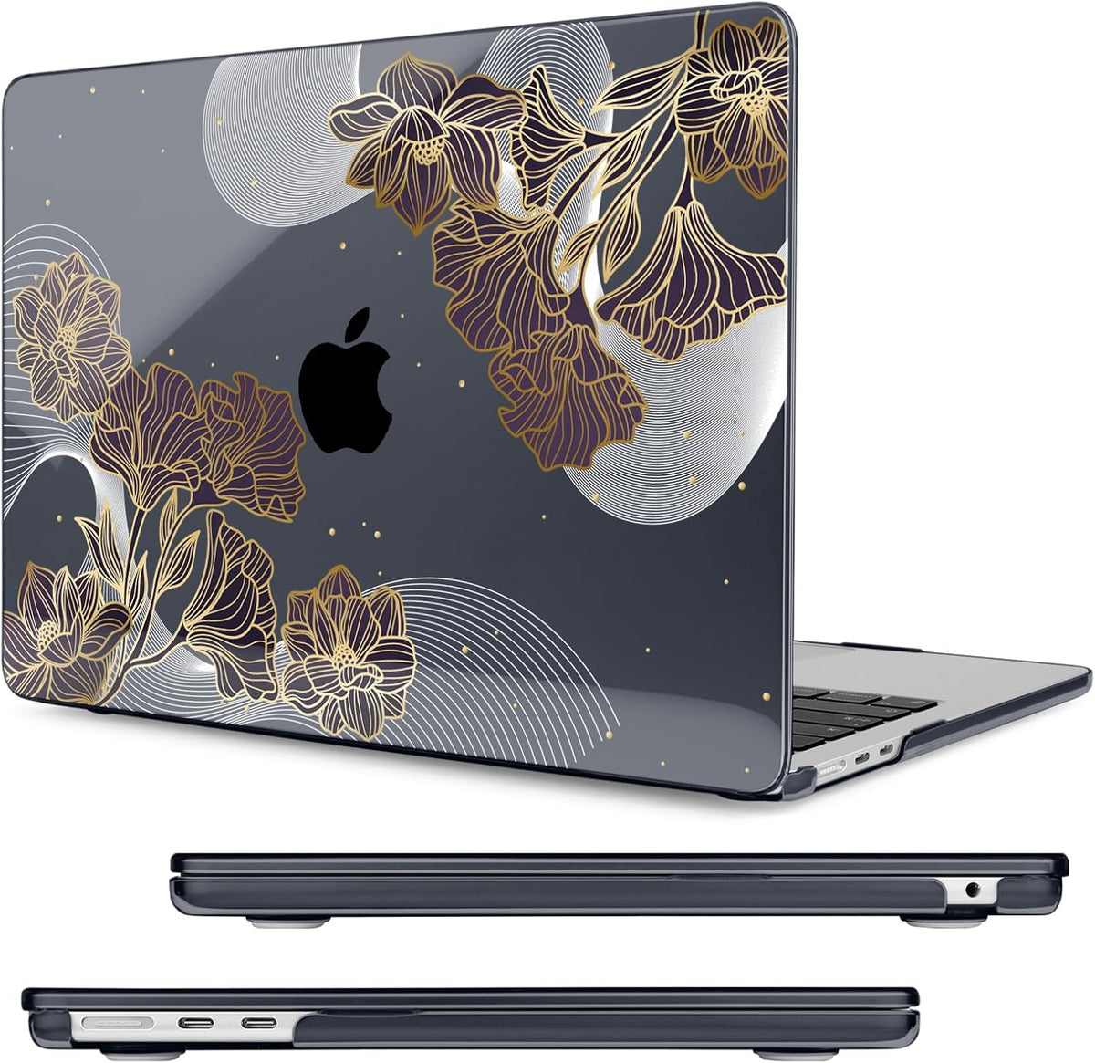 Compatible with MacBook Air 15 inch Case, M4 A3241/M3 A3114/M2 A2941 (Released 2025 to 2023), Hard Shell, Keyboard Cover, Screen Protector, Webcam Cover & Type-C Adapter, 017