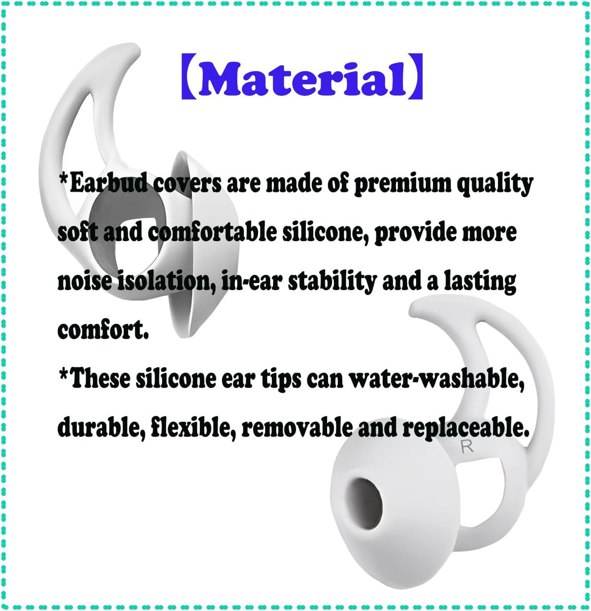 3 Pairs Earbuds Replacement Tips Large,Silver Earbud Tips ,Silicone Eartips Compatible with Bose QuietComfort and Sport Earphones