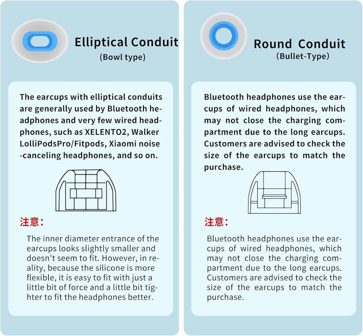 OKCSC 2 Pieces Soft Liquid Silicone Replacement Eartips,Breathable Eartips,Replacement Accessories with Box for Sleep,Study,Travel,Work,Daily Commute,Office,Bullet-Type(1 Pairs L/Blue/No Earphone)