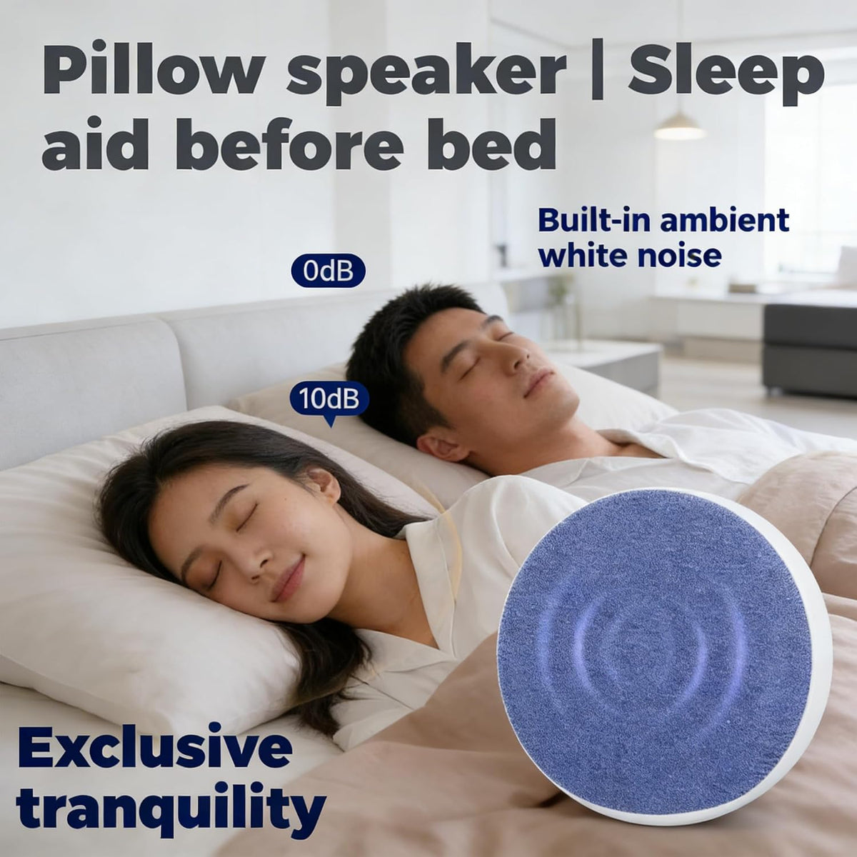 Generic Immersive (2Pcs-B) Ultra-Slim Bluetooth Pillow Speaker for Sleeping, Ultra-Thin Bluetooth Sleep Aid Speaker