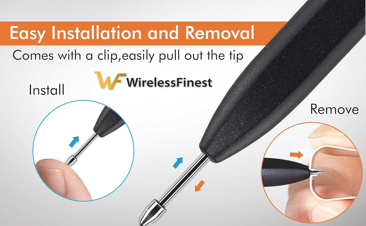 Soft Metal Nibs Tips Replacement For Samsung Galaxy Tab S10 Ultra Spen S9 S8 S7 S10+ S9+ S8+ Tab S9 Ultra S6 Lite S24 S23 S22 Ultra Note 9 Note 8 S Pen King Write + Tool, 10Pcs Standard + 2 Pcs Metal