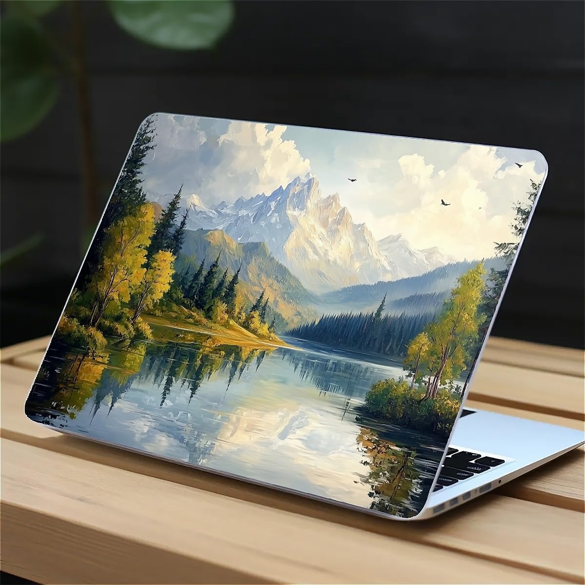 Compatible with MacBook Air 13.3 13.6 Inch Case 2022 2021 2020 2019 Plastic Hard Shell Case Cover,13.3 Air (A1932/A2179/A2337), Mountains and Trees