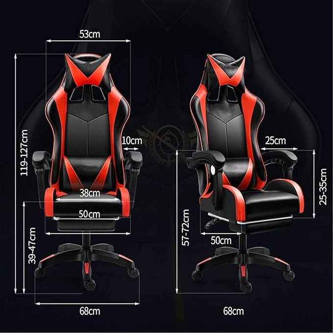 Office Chair Office Chair Home Computer Chair Gaming Chair Gaming Chair Reclining Internet Cafe Back Chair PC Computer Swivel Chair Chair (Color : Black Size : One Size) Needed