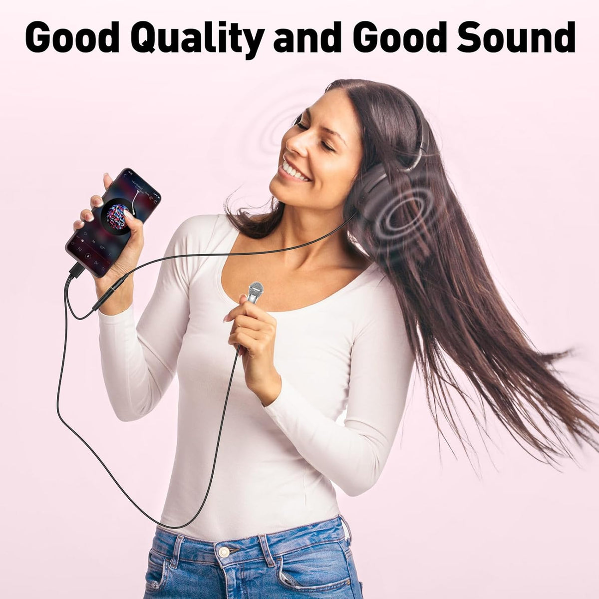 2PCS Mini Microphone for iPhone iPad Small ASMR Tiny Microphone for Voice Video Recording Singing, Vlogging, YouTube Two Mics Silver and Blue