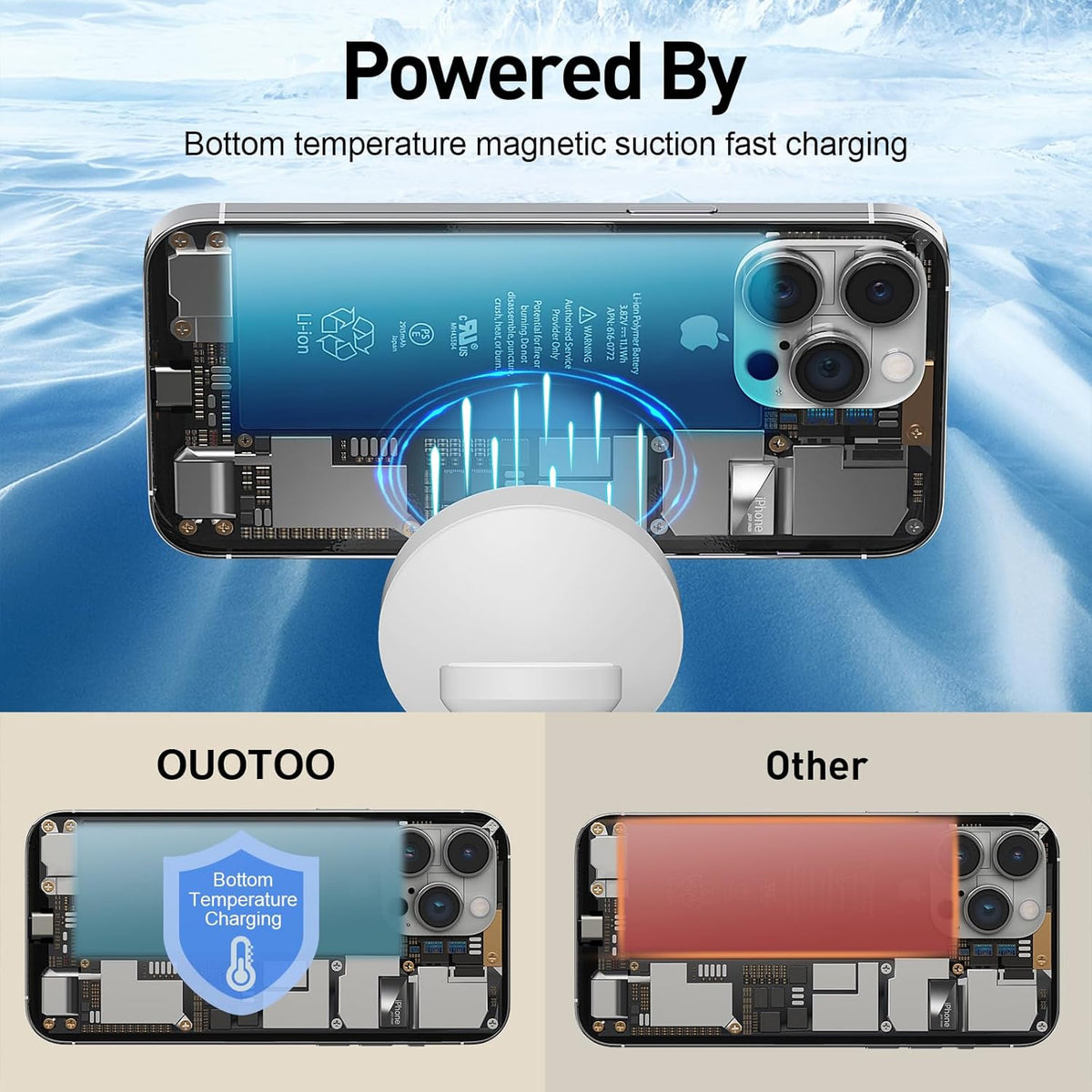 2025 3 in 1 Charging Station Compatible with Magsafe Charger Wireless Charger Stand for iPhone 16 15 14 13 12 Series Wireless Charging Station for AirPods Wireless Charging Stand for iWatch Series