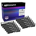 SPEEDYINKS Compatible Printer Ribbon Cartridge Replacement for Epson S015329 (Black, 12-Multipack) Compatible with the Following Epson Printer Model