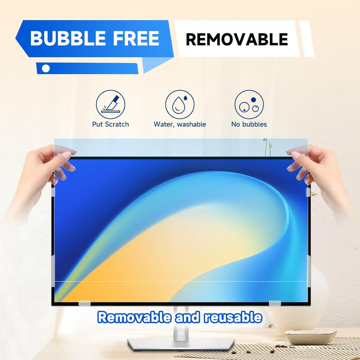 IPROKKO 【2 Pack】 24 inch Anti-Blue Light monitor Screen Protector for 16:9 Widescreen,Removable Anti Glare Blue Light Blocking Screen Filter,LED PC Anti-UV Eye Protection Filter Film