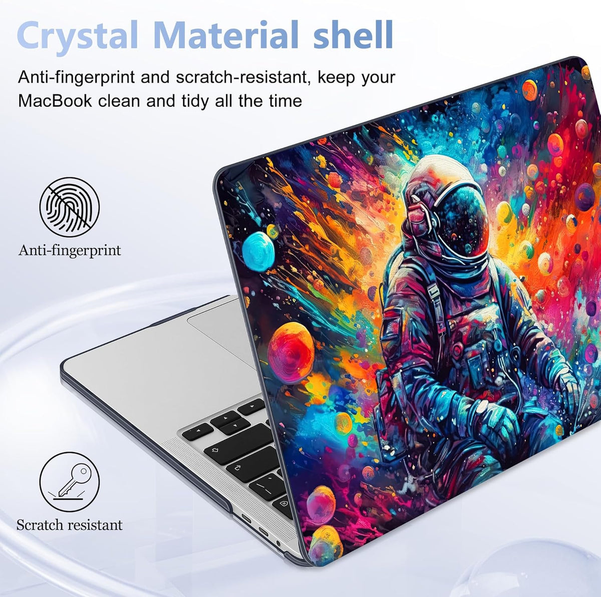 for MacBook Pro 16 inch Case 2019 2020 Release Model A2141, Plastic Hard Shell Cover with Keyboard Cover & Screen Protector for MacBook Pro 16 inch with Touch Bar & Touch ID - Astronaut