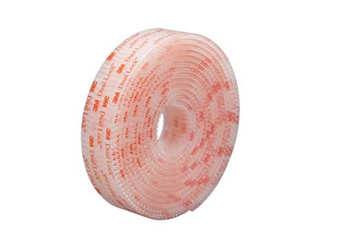 3M Dual Lock Reclosable Fastener SJ3560 (Clear, 1 in x 10 ft Roll) - Heavy Duty Adhesive Interlocking Tape for Indoor/Outdoor Mounting