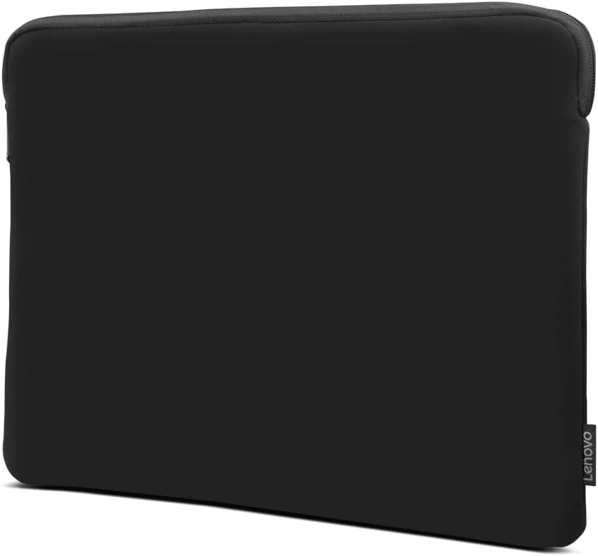 Lenovo Basic Laptop Sleeve 13 Inch Notebook/Tablet Compatible with MacBook Air/Pro Neoprene Material - Soft Fleece Lining - Zippered Top Opening - Black