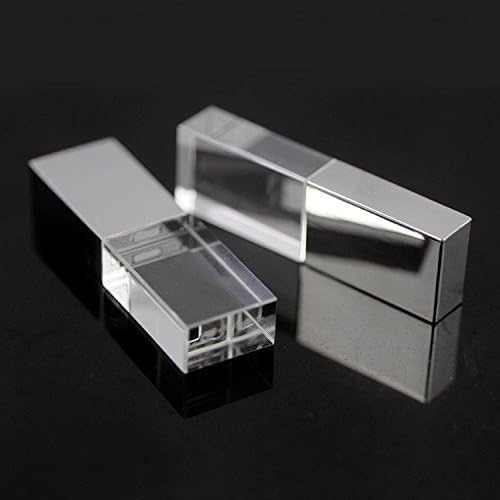 HONGPAS 3.0 (32GB) New Crystal Transparent Rectangle Genuine USB Flash Drive LED Lighting Memory Stick Birthday Wedding