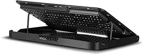 Laptop Cooling Pad Gaming 6Fans 15.6inch Laptop Cooler Stand Fan Adjustable Foldable Long StandBlack