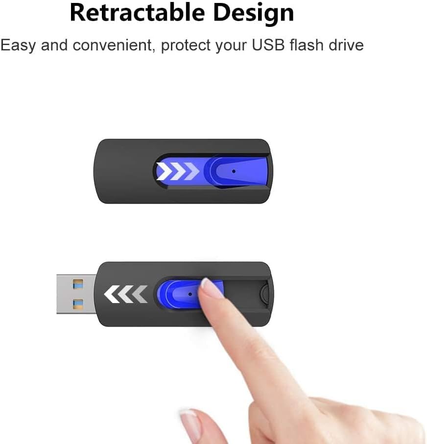 JUANWE 512GB USB Flash Drive, Thumb Drive 130MB/S High Speed, USB 3.0 Storage Flash Drive Memory Stick for Backup Jump Drive for Computer/Laptop