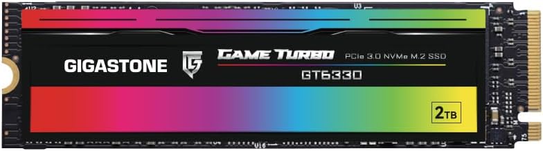 Gigastone M.2 SSD 2TB PCIe 3.0 NVMe SSD 3,500MB/s Internal Gaming Solid State Hard Drives Upgrade PC Laptop Storage High Speed Response for Gamers Graphic Design Creators IT Pros PCIe Gen3x4