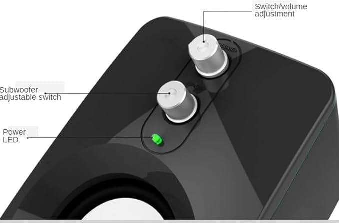 JSEIAJB Diaphragm Speaker Computer Universal 2.1 Bass Speakers Desktop Audio Computer Speaker(D)
